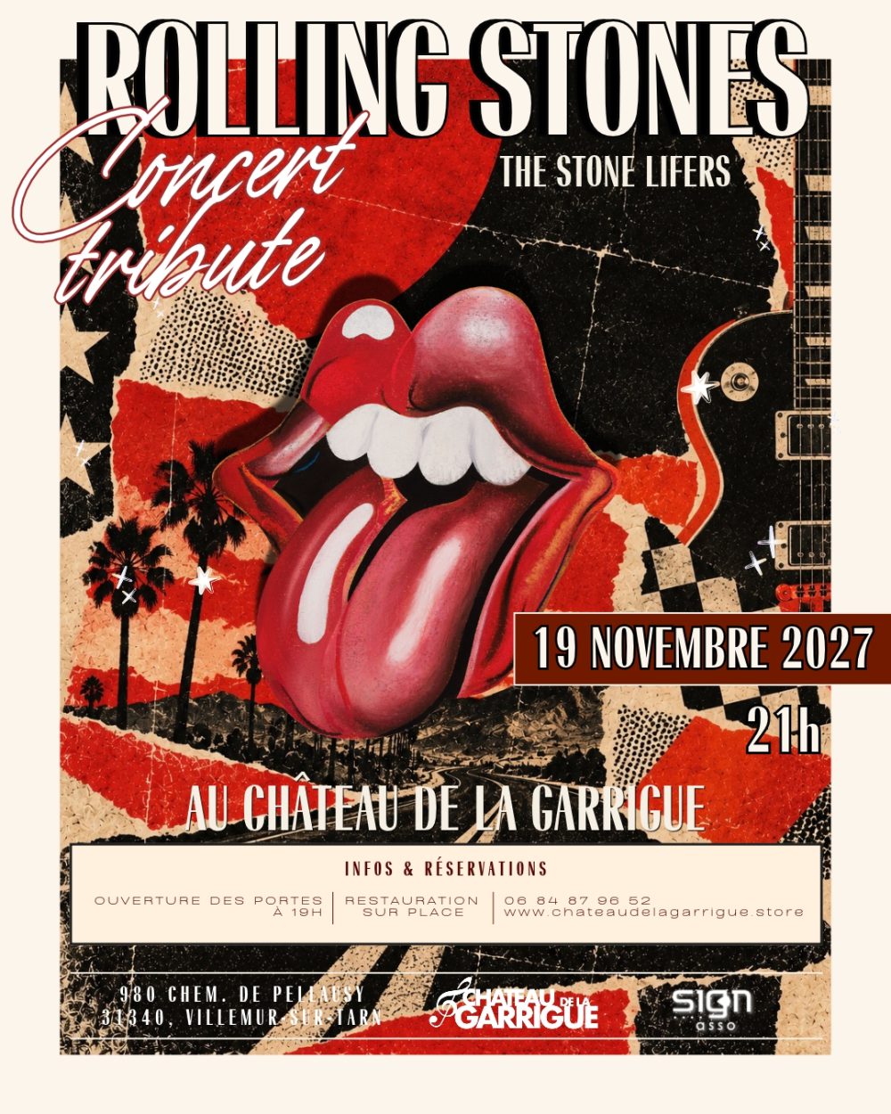AFFICHE TRIBUTE ROLLING STONES