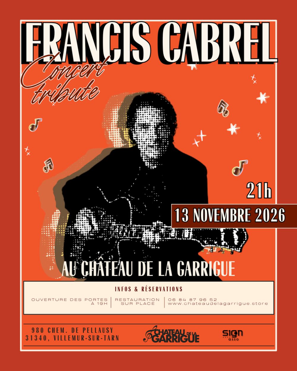 Affiche de l'animation Tribute Francis Cabrel