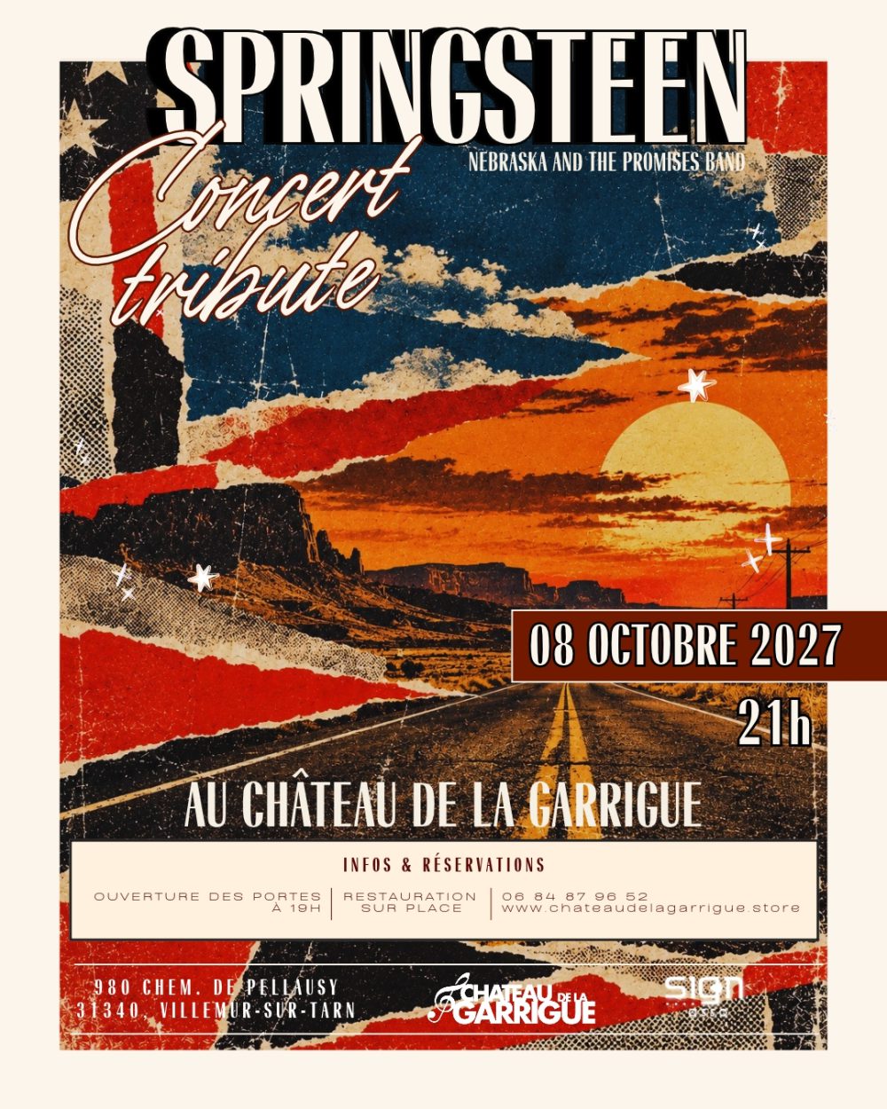 AFFICHE TRIBUTE SPRINGSTEEN