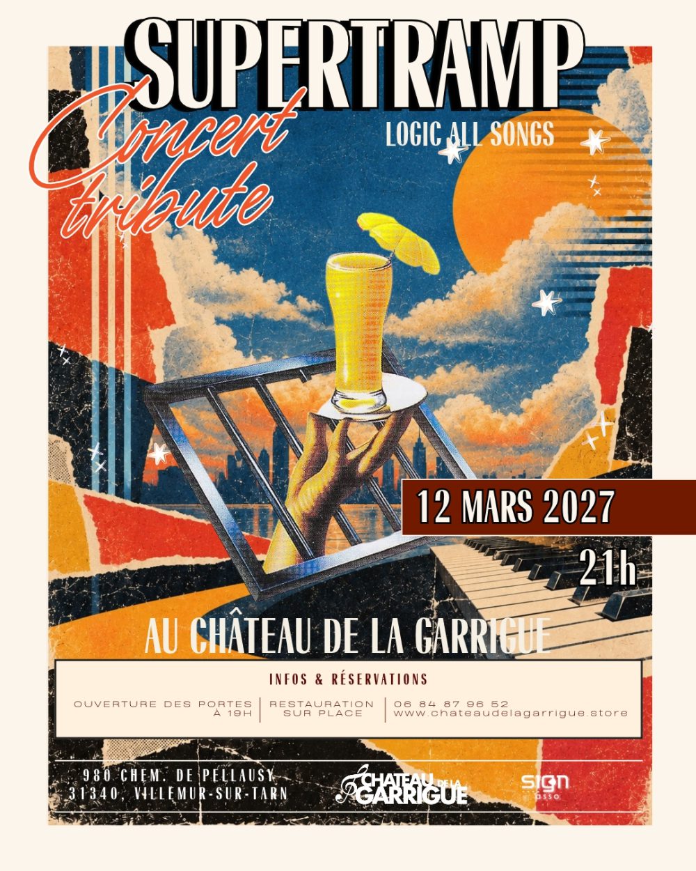 AFFICHE CONCERT TRIBUTE SUPERTRAMP